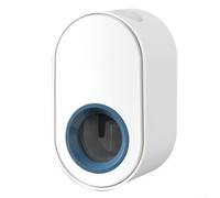 Automatic Wall Mounted Toothpaste Dispenser with Squeezer and Dustproof Cover for Controlled Toothpaste Application and Clean Space (white)