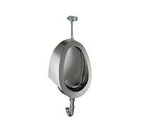 Automatic Wall Mounted Urinal with Induct Commercial Stainless Steel 304 Men's Urinal with Funnel Includes Manual F Valve for Bathrooms