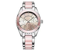 Automatic Watch for Women Waterproof Stainless Steel Mechanical Watches Date Calendar Casual Luxury Dress Self Winding Wrsit Watch Small Face Ladies Swiss Watches-White,Pink Dial