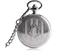 Automatic Watch Men Steampunk Stylish Self Winding Men Pocket Watch Hour Clock Time Shield Mechanical Fob Xmas Gift Pocket Watch Gifts for Family