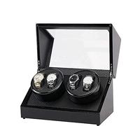 Automatic Watch Winder Automatic Watch Winder Display Storage Box Box Electric Shaker Black Paint Double Head 4 Position Carbon Fiber Electric Motor Box Winding Box Beautiful