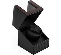 Automatic Watch Winder Box, 2020 New Carbon Fiber Rotating Watch Storage Display Case Box Single Watch Winder Leather Watch Case with Quiet Operation Motor Battery Powered or AC Adapter for 1 Watch