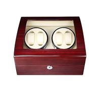 Automatic Watch Winder,Box for 4 Watches + 6 Storage Position Mute Viewing Windows With Lock