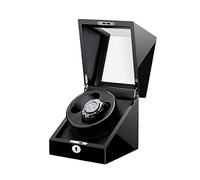 Automatic Watch Winder Double Watches Winder Box for Automatic Watch with Key Silent Motor Dual Power Supply 4 Rotation Mode Piano Paint Exterior (E)