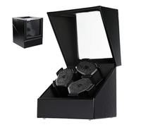 Automatic Watch Winder for 3 Watches, Whisper Quiet Motor with Smart Light Sensor, 2 Rotation Modes, Memory Foam Cushions, Automatic Rotating Watch Winder with Faux Leather Exterior
