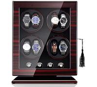 Automatic Watch Winder for 8 watches, Storage Case Organizer Display Box, Five Timer Modes with Safelty Lock