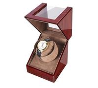 Automatic watch winder,Household Winders Single Box 5 Modes, Piano Paint Black Red Gloss Storage Display Case Box