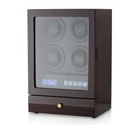 Automatic Watch Winder with LED Light, Storage Drawer and LCD Touchscreen Control (Ebony), Ebony, Watch winder