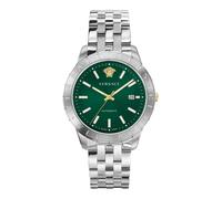 Automatic Watch with Date Window and Stainless Steel Bracelet, male, Versace, Watches, Gray, ONE SIZE, Accessories ONE SIZE