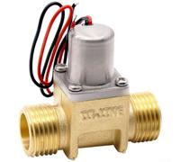 Automatic Water Control Switch Bistable Solenoid Valve For Pulse Signal Operation Suitable For Smart Toilet And Garden Irrigation With G1/2 Inch Port Yellow(211B Copper)