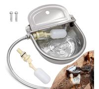 Automatic Water Dispenser for Dog Water Bowl Dispenser Large Size Stainless-Steel Waterer Feeder Self Filling Water Trough for Poultry and Livestock