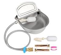 Automatic Water Dispenser for Dogs, Stainless Steel Pet Water Fountain, Large Capacity Automatic Water Dispenser, Outdoor Water Troughs for Livestock, Chicken, Cow, Horse Water Trough