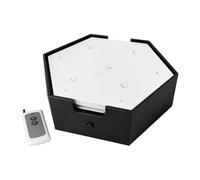 Automatic Water Drop Cat Teaser, 6800mAh Battery, Type-C | 400ml Tabletop Water Drop Fountain with Remote, Built-in Filter, for Pets Indoor Office Living Room(Black)