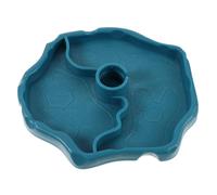 Automatic Water Feeder Blue Plastic 2 in 1 Water Bowl and Food Plate
