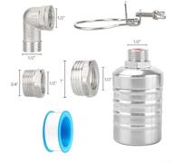 Automatic Water Level Control Float Valve Made Of 304 Stainless Steel For Use In Tanks Swimming Pools And Livestock Systems With Multiple Connection Size Options(B)