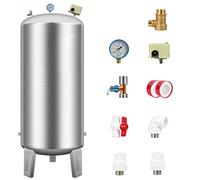 Automatic Water Pressure Tank, Stainless Steel Bladder with Mounting Kit for Well Pumps, Suitable for Agricultural and Residential Water Systems, 200L
