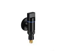 Automatic Water Stop Valve Faucet For Washing Machines With Quick Opening Angle Valve G12 Stainless Steel Suitable For Tight Spaces And Various Fixtures(Black)