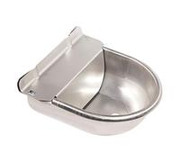 Automatic Waterer Bowl Stainless Steel Drinking Water Bowl Dispenser with Float Valve Drainage Hole for Horse Cattle Goat Sheep Pig Cow Dog
