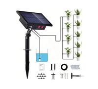 Automatic Watering Equipment Using Sun with 10 Drippers 15 Second Timer and Wall Mount Option Quiet Solar Fan Structure