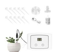 Automatic Watering System - Adjustable Water Output Electric Humidity Tester | Potted Plant Auto Drip Irrigation Kit,for Office Greenhouse Grow Tent Home Yard Apartment Balcony