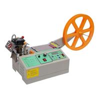 Automatic Webbing Cutting Machine, 400W Electric Hot & Cold Cutting with Adjustable Temperature and LCD Display for Braided Tape, Elastic Bands, Ribbons, Zippers