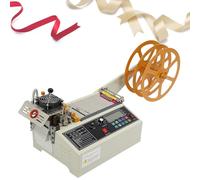 Automatic Webbing Cutting Machine, 450W Electric Thermal Cutter with LCD Display, 95MM Belt Cutting Dispenser, Suitable for Elastic Band, Self Adhesive Tape, Ribbon, Nylon Webbing