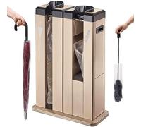 Automatic Wet Umbrella Dispenser with Wheels, Stainless Steel Commercial Bag Wrapper for Hotels Offices, Includes 200 Bags