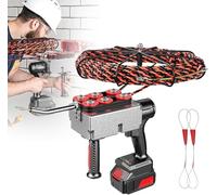 Automatic Wire Stringing Machine, Fully Automatic Threading Machine, Hidden Cable Electric Cable Pulling Tool, Cable/Wire Puller Tool for Right Angle Pipe, 40m/min Speed, 130kg Industrial Pulling