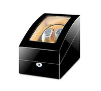 Automatic Wood Watch Winder Display Box 2+3 Storages with Blue LED Light Fit Women Men Watches 5 Rotation Modes Watch Display Storage