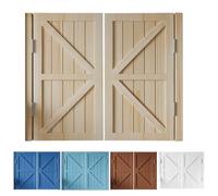 Automatic Wooden Swinging Cafe Doors 180° Opening Barn Style 27.659 Inches Wide Ideal for Bars Porches Entrances and Cafes110x90cm (43.3x35.4in)