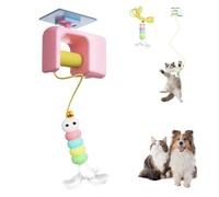 Automatic Yo-Yo Style Cat Toy, 70-Inch Hanging Retractable Smart Electric Hanging Toy, 2026 New Door Interactive Cat Toys for Indoor Cats with Intelligent Lifting System & Irregular Movement (Pink)