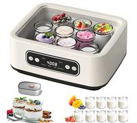 Automatic Yoghurt Maker, 1.6L Multi Functional Yoghurt Maker, with 9 Portable Cups, Stainless Steel Inner Pot, Adjustable Timer, Temperature Control, Suitable for Yoghurt and Fermentation
