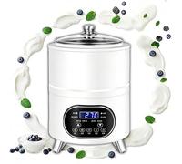 Automatic Yogurt Fermentation Machine, Commercial Yogurt Maker with 360° Constant Temp, 8l/12l Capacity, Time 0-24h, Temp 25-80°C, for Homemade Greek Yogurt Black Garlic Sweet Rice Wine(White,8L)