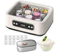 Automatic Yogurt Maker, 1.6l Digital Yogurt Machine With 9 Glass Jars, Adjust Temp & Time, Led Display, Yoghurt Starter For Natto Rice Wine Fermentation