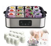 Automatic Yogurt Maker,1400ML Yogurt Maker Machine with LCD Display,Multi-Function Electric Yogurt Machine,Adjustable Temperature & Time Control for Homemade Yogurt,Yogurt Jar with 8 Lids (2200ml)