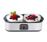 Automatic Yogurt Maker - 2L Capacity, Adjustable Time & Temperature Control, Includes 2 Glass Jars for Probiotic Yogurt and Natto Fermentation