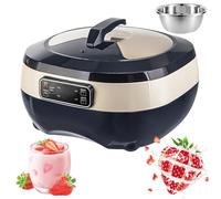 Automatic Yogurt Maker Intelligent Fermentation Machine Stainless Steel LCD Screen Adjustable Temperature & Time Control for Greek Yogurt and More