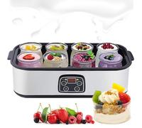 Automatic Yogurt Maker with 8 Glass Jars,1400ML Multi-Function Electric Yogurt Machine with Led Display,Adjustable Temp & Timer for Fresh Homemade Yogurt,for Making Organic Yogurt, Natto