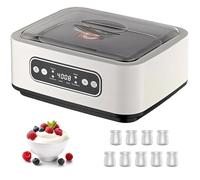 Automatic Yogurt Maker with Glass Jars, Multi-Function Electric Machine for Homemade Organic Yogurt and Natto