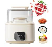 Automatic Yogurt Making Machine, 1l+2l Yogurt Makers, Mul-tifunctional Fermentation Machine, 5 Preset Programs, Led Touch Panel, Electric Yogurt Maker For Yogurt, Rice Wine, Fruit Vinegar