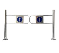 AutomaticMetal Ber Gate - Stainless Steel 1Way Door 100 x 97 cm SilverGate for marketsWarehouses & HighTraffic Areas