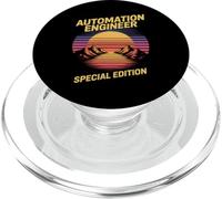 Automation Engineer Funny Retro Sunset Saying PopSockets PopGrip for MagSafe