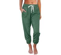 AUTOMET Sweatpants Women with Pockets Lounge Pajama Pants Work Joggers Fall Clothes Winter Business Casual Outfits 2025, Green, M