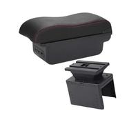 Automobile Arm Rest Car Armrest Universal Model Box Accessories Storage Modification Retrofit Parts Increase Relieve Fatigue Car Armrests(B1 Black red 3USB)