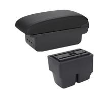 Automobile Arm Rest For Fiesta For MK7 2009-2017 Car Armrest Storage Box Interior Details Accessories Central Console Storage Box(B2 Black line 3USB)