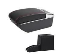 Automobile Arm Rest For Lada For Granta 2012-2018 For Kalina 2003-2018 Car Central Armrest Storage Box Modification USB Central Console Storage Box(D1 red line 7USB)