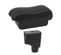 Automobile Arm Rest For Toyota For Yaris 2015-2021 Car Central Storage Modification USB Armrest Box Central Console Storage Box(B2 White Line)