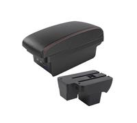 Automobile Arm Rest for VW for Polo 2020 2021 2022 2023 2024 Armrest Box Car Dedicated Retrofit Storage Parts Accessories Car Armrests(B1 Black red 3 USB)