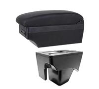 Automobile Arm Rest for VW for TERA 2025 Leather Arm Rest Center Car Armrest Interior Modification Box Console Storage USB Car Armrests(E1 Black Line)