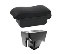 Automobile Arm Rest for VW for TERA 2025 Leather Arm Rest Center Car Armrest Interior Modification Box Console Storage USB Car Armrests(B2 Black Line)